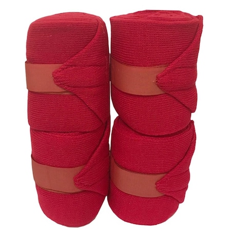 Jacks Stall Acrylic Knit Bandages Red J19RE